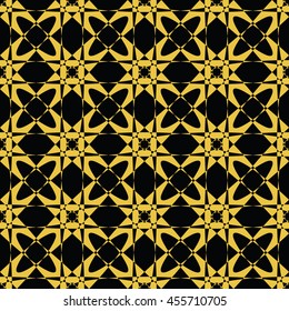 Abstract seamless pattern of black and gold color for wallpapers and background. Seamless line geometric background .Straight Lines Background.