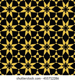 Abstract seamless pattern of black and gold color for wallpapers and background. Seamless line geometric background .Straight Lines Background.