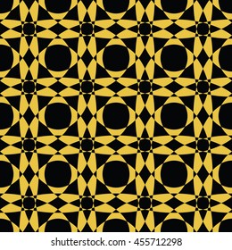 Abstract seamless pattern of black and gold color for wallpapers and background. Seamless line geometric background .Straight Lines Background.