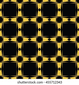 Abstract seamless pattern of black and gold color for wallpapers and background. Seamless line geometric background .Straight Lines Background.