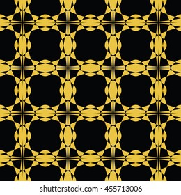 Abstract seamless pattern of black and gold color for wallpapers and background. Seamless line geometric background .Straight Lines Background.