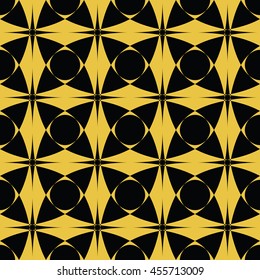 Abstract seamless pattern of black and gold color for wallpapers and background. Seamless line geometric background .Straight Lines Background.