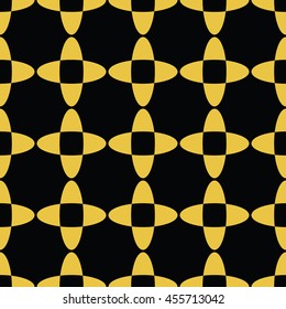 Abstract seamless pattern of black and gold color for wallpapers and background. Seamless line geometric background .Straight Lines Background.