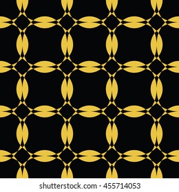Abstract seamless pattern of black and gold color for wallpapers and background. Seamless line geometric background .Straight Lines Background.