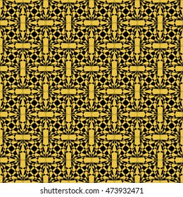  Abstract seamless pattern of Black and Gold color for wallpapers and background.
