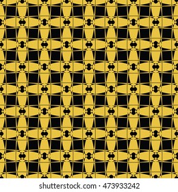  Abstract seamless pattern of Black and Gold color for wallpapers and background.