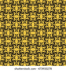  Abstract seamless pattern of Black and Gold color for wallpapers and background.