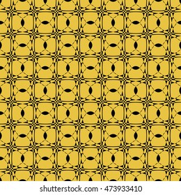  Abstract seamless pattern of Black and Gold color for wallpapers and background.