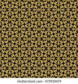  Abstract seamless pattern of Black and Gold color for wallpapers and background.