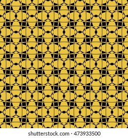  Abstract seamless pattern of Black and Gold color for wallpapers and background.
