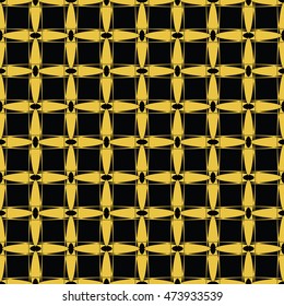  Abstract seamless pattern of Black and Gold color for wallpapers and background.