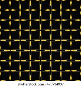  Abstract seamless pattern of Black and Gold color for wallpapers and background.