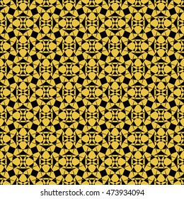  Abstract seamless pattern of Black and Gold color for wallpapers and background.
