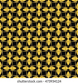  Abstract seamless pattern of Black and Gold color for wallpapers and background.