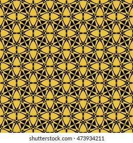  Abstract seamless pattern of Black and Gold color for wallpapers and background.