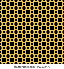 Abstract seamless pattern of black and gold color for wallpapers and background. Seamless line geometric background . Straight Lines Background
