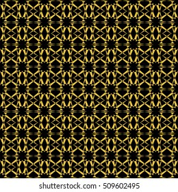 Abstract seamless pattern of black and gold color for wallpapers and background. Seamless line geometric background . Straight Lines Background
