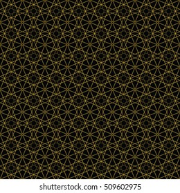 Abstract seamless pattern of black and gold color for wallpapers and background. Seamless line geometric background . Straight Lines Background
