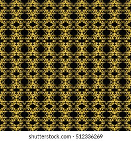 Abstract seamless pattern of black and gold color for wallpapers and background. Seamless line geometric background . Straight Lines Background

