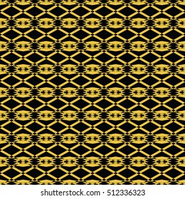 Abstract seamless pattern of black and gold color for wallpapers and background. Seamless line geometric background . Straight Lines Background
