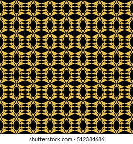 Abstract seamless pattern of black and gold color for wallpapers and background. Seamless line geometric background .Straight Lines Background.