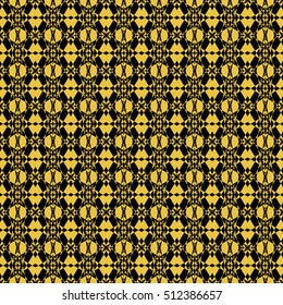 Abstract seamless pattern of black and gold color for wallpapers and background. Seamless line geometric background .Straight Lines Background.