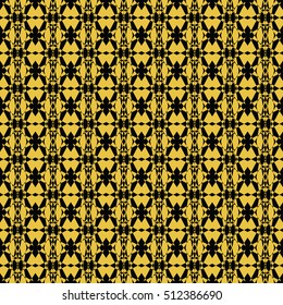 Abstract seamless pattern of black and gold color for wallpapers and background. Seamless line geometric background .Straight Lines Background.