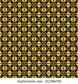 Abstract seamless pattern of black and gold color for wallpapers and background. Seamless line geometric background .Straight Lines Background.