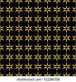 Abstract seamless pattern of black and gold color for wallpapers and background. Seamless line geometric background .Straight Lines Background.