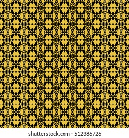 Abstract seamless pattern of black and gold color for wallpapers and background. Seamless line geometric background .Straight Lines Background.