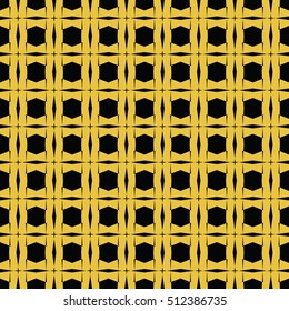 Abstract seamless pattern of black and gold color for wallpapers and background. Seamless line geometric background .Straight Lines Background.