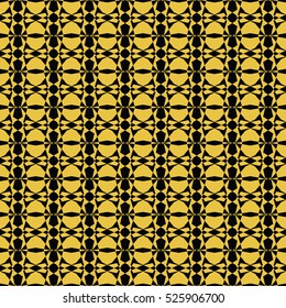 Abstract seamless pattern of black and gold color for wallpapers and background. Seamless line geometric background .Straight Lines Background.
