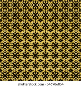 Abstract seamless pattern of black and gold color for wallpapers and background.
