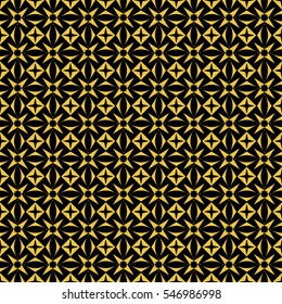 Abstract seamless pattern of black and gold color for wallpapers and background.
