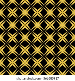 Abstract seamless pattern of black and gold color for wallpapers and background.