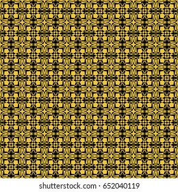 Abstract seamless pattern of black and gold color for wallpapers and background.