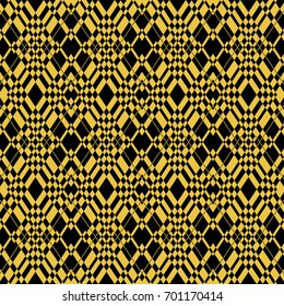 Abstract seamless pattern of black and gold color for wallpapers and background. 