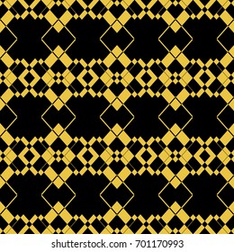 Abstract seamless pattern of black and gold color for wallpapers and background. 