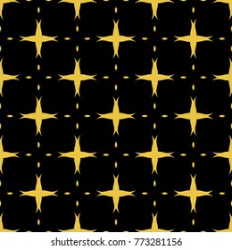 Abstract seamless pattern of black and gold color for wallpapers and background. 