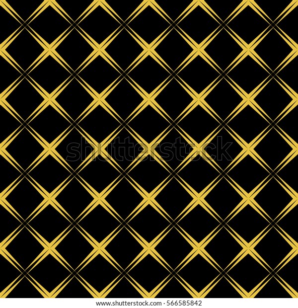 Abstract Seamless Pattern Black Gold Color Stock Vector (Royalty Free ...