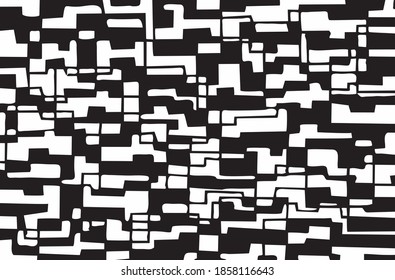 Abstract seamless pattern black on white. Seamless line hand drawing background for design 
