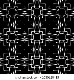 Abstract seamless pattern of black and white color for wallpapers and background.

