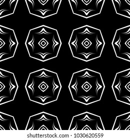 Abstract seamless pattern of black and white color for wallpapers and background.
