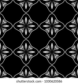 Abstract seamless pattern of black and white color for wallpapers and background.
