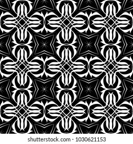 Abstract seamless pattern of black and white color for wallpapers and background.
