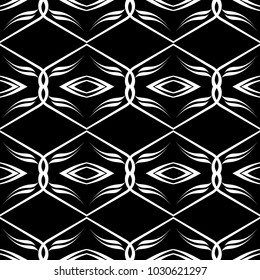 Abstract seamless pattern of black and white color for wallpapers and background.
