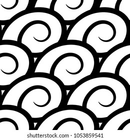 Abstract seamless pattern. Black and white monochrome background for textile, wallpapers and fabrics