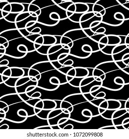 Abstract seamless pattern. Black and white monochrome background for textile, wallpapers and fabrics