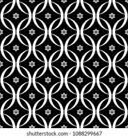Abstract seamless pattern of black and white color for wallpapers and background. 