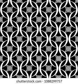 Abstract seamless pattern of black and white color for wallpapers and background. 